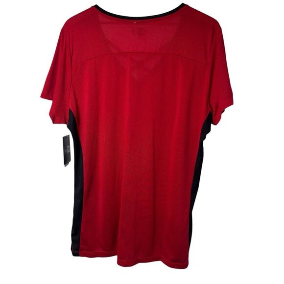 NEW ERA HOUSTON ROCKERS WOMEN RED BLACK V-NECK TOP 2XL BRAND NEW WITH TAGS - Picture 2 of 5